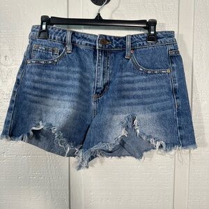 Special A Los Angeles Distressed Jean Shorts Size Medium EUC